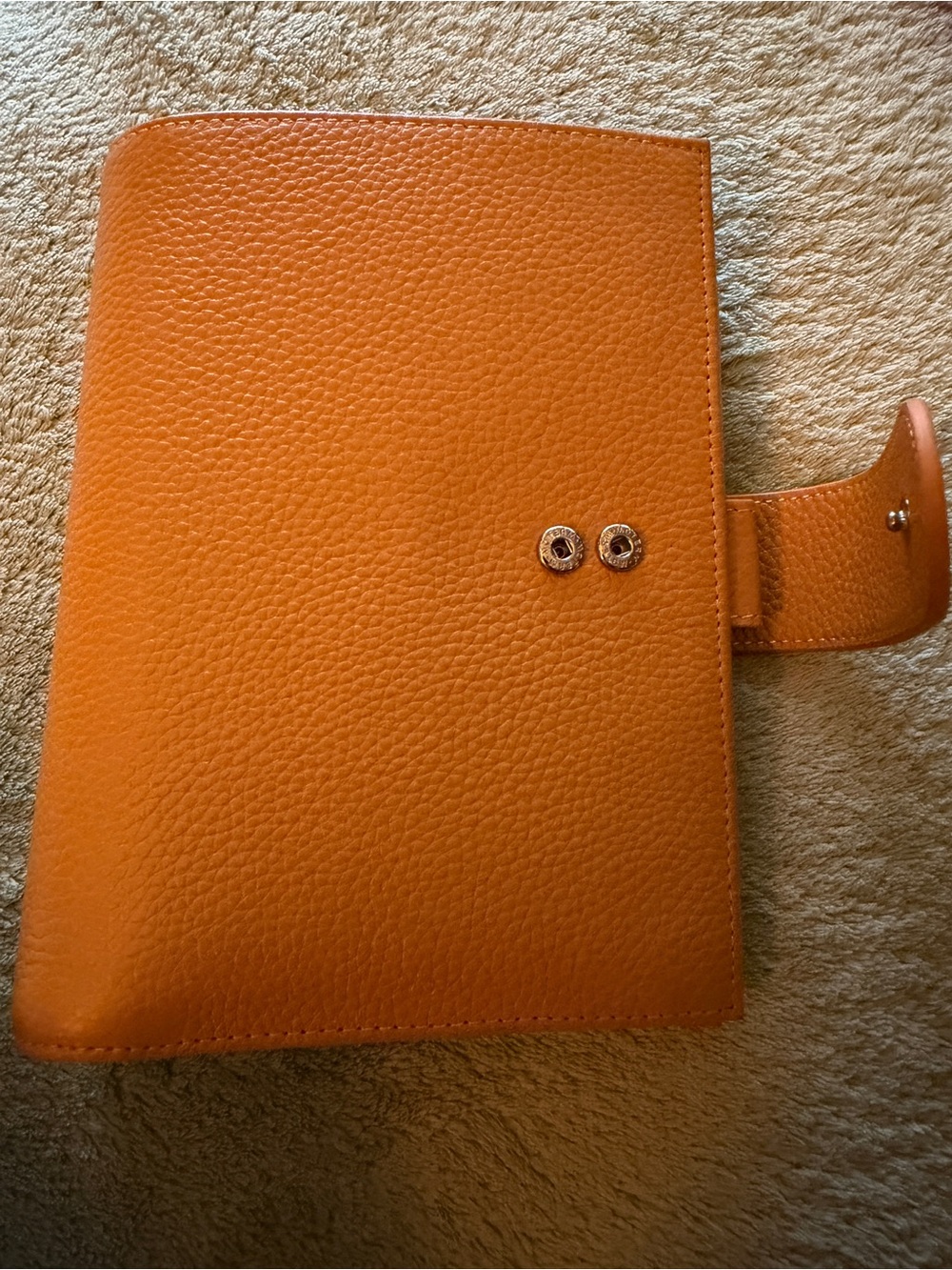 Mustard Yellow Leather Planner/Wallet with Snap Closure - Picture 8 of 10